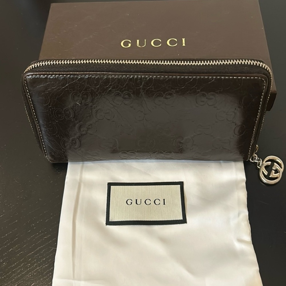 Gucci Brown Leather Wallet - Picture 4 of 11